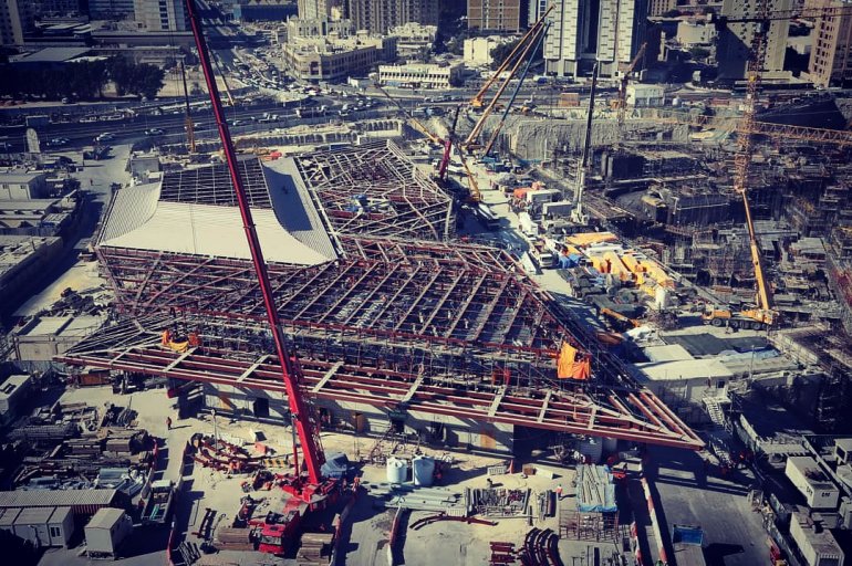 The Msheireb Metro Station, one of the biggest in the world, is slowly taking shape