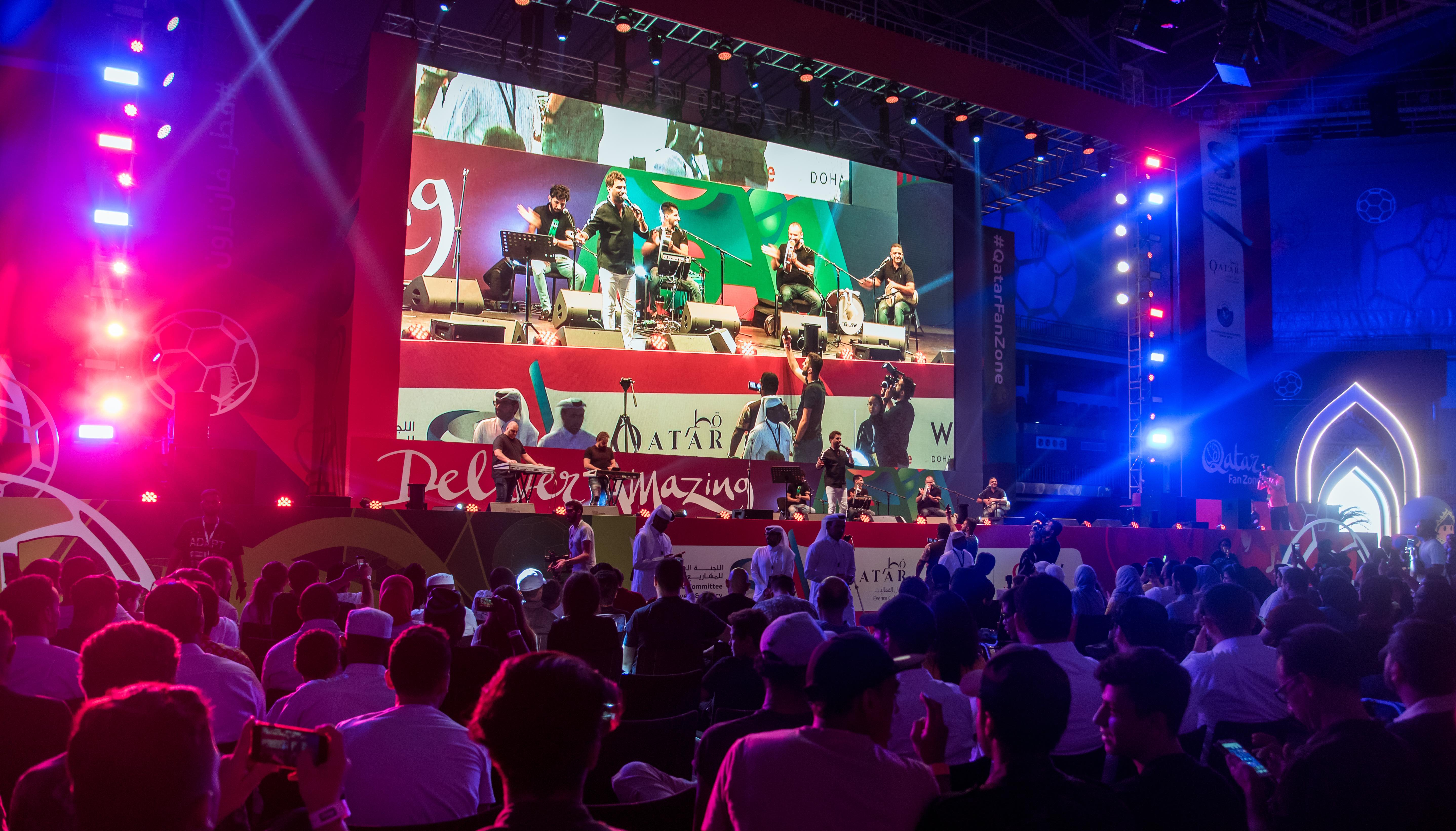Extra entertainment at Qatar Fan Zone during last week of 2018 FIFA World Cup 