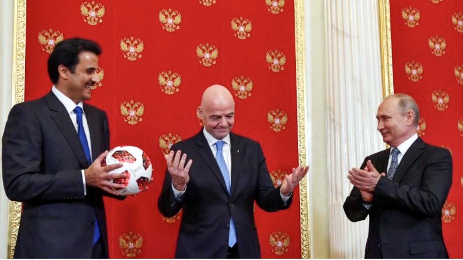 WATCH: HH The Emir receives ceremonial ball for 2022 FIFA World Cup