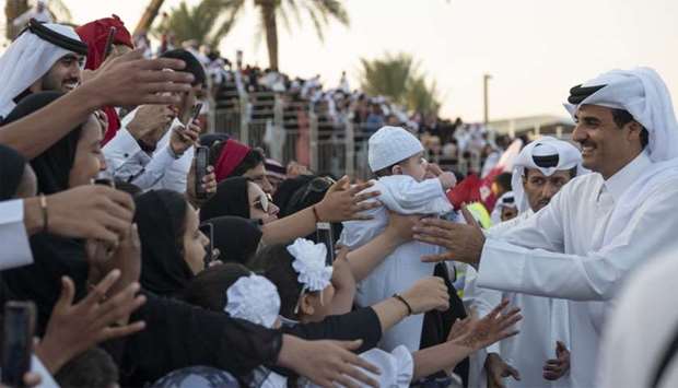 HH The Amir and HH The Father Amir lead Qatar National Day celebrations