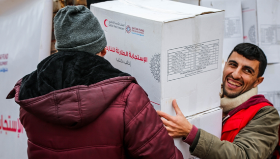 Qatar Red Crescent Society provides relief to more than 47,000 Syrian IDPS