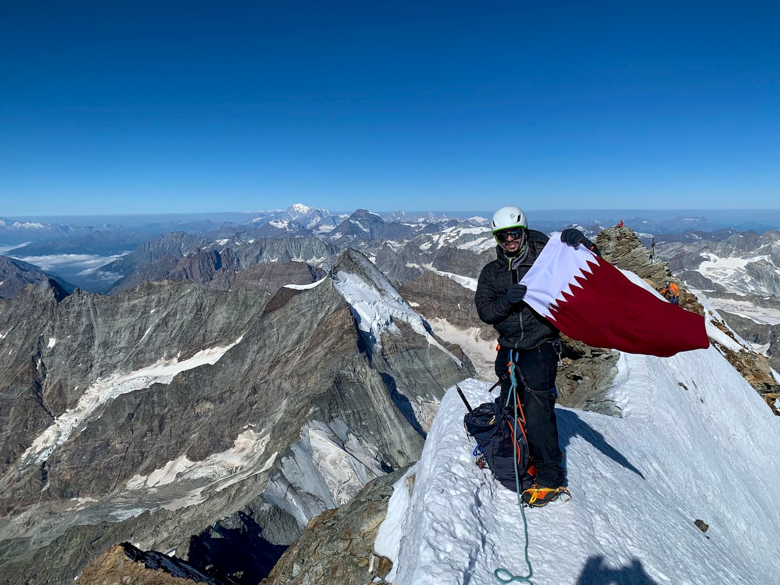 Qatari climber Fahad Badar reaches peak of Switzerland's Matterhorn mountain