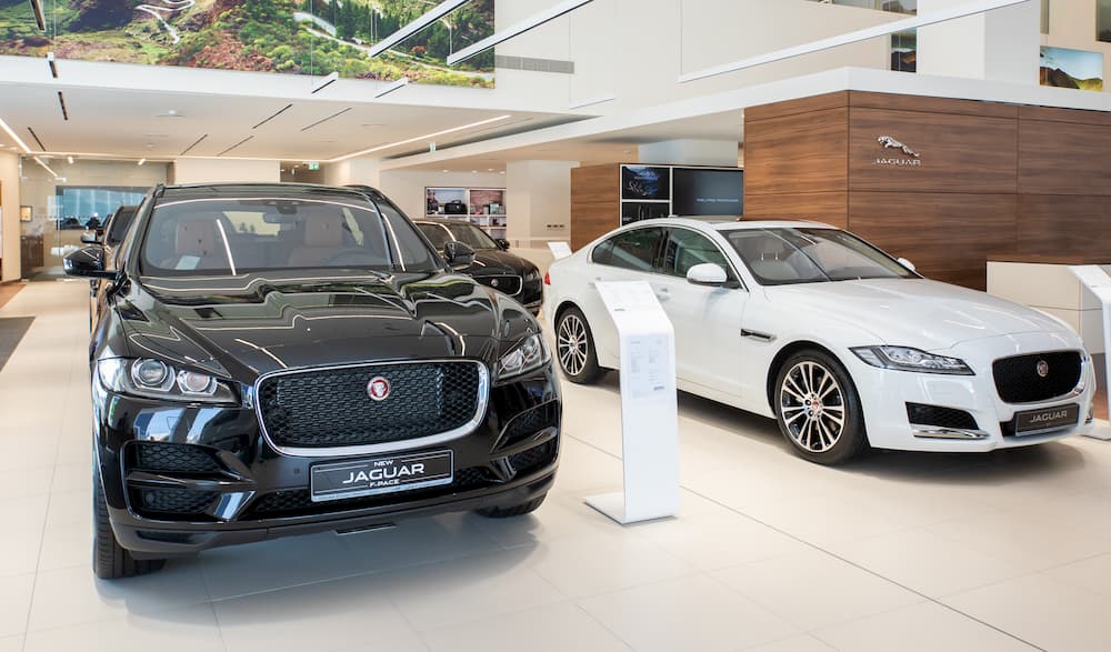 Alfardan Premier Motors newly refurbished Jaguar Land Rover showroom in Al Sadd