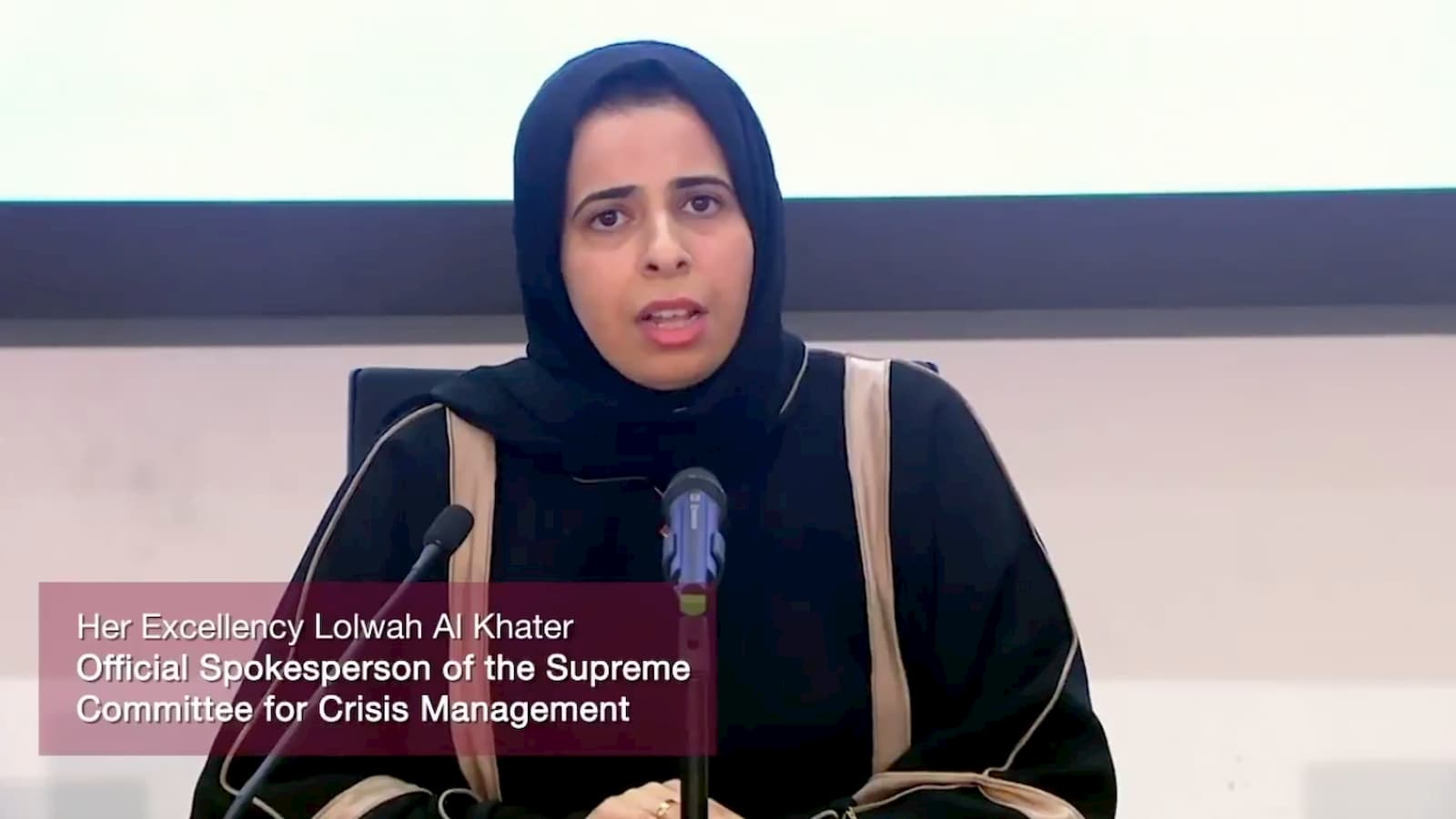 HE Lolwah Al Khater gives special address for the people of Qatar