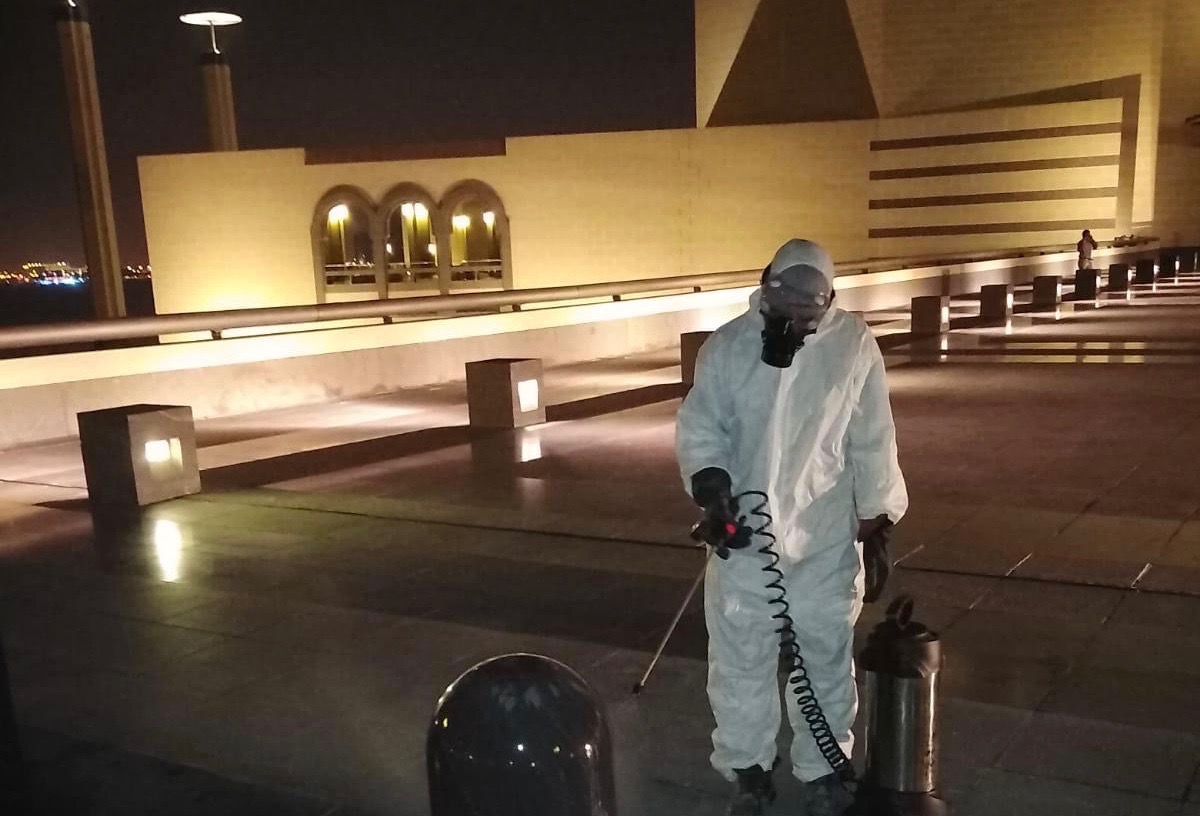 QM sanitizes its buildings and parks in cooperation with MME