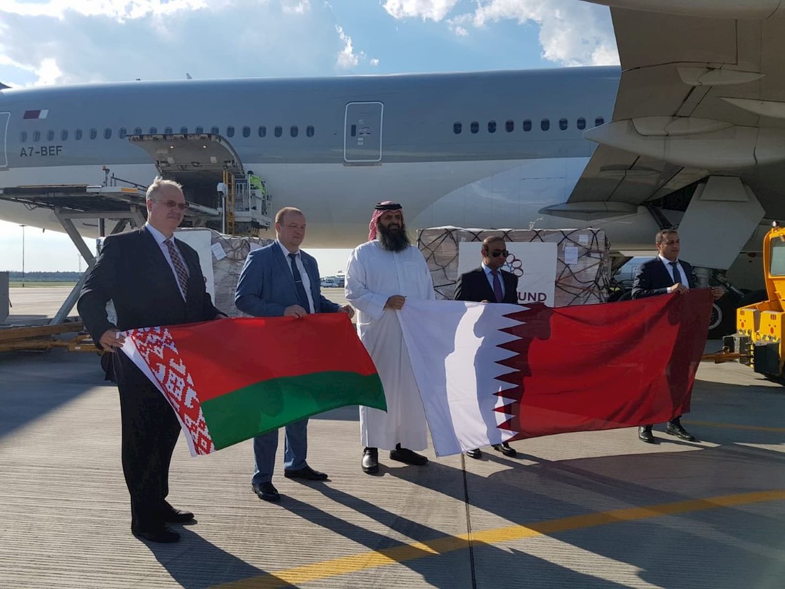 Qatar sends seven tonnes of COVID-19 relief aid to Belarus