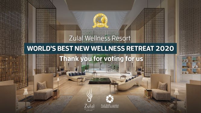 Zulal Wellness Resort awarded the ‘World’s Best New Wellness Retreat’ by World Spa Awards