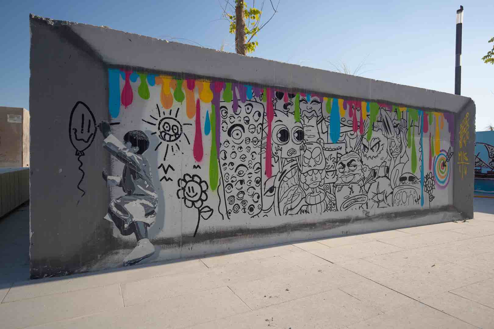 Education City stadium displays murals focusing on Qatar’s local life and culture