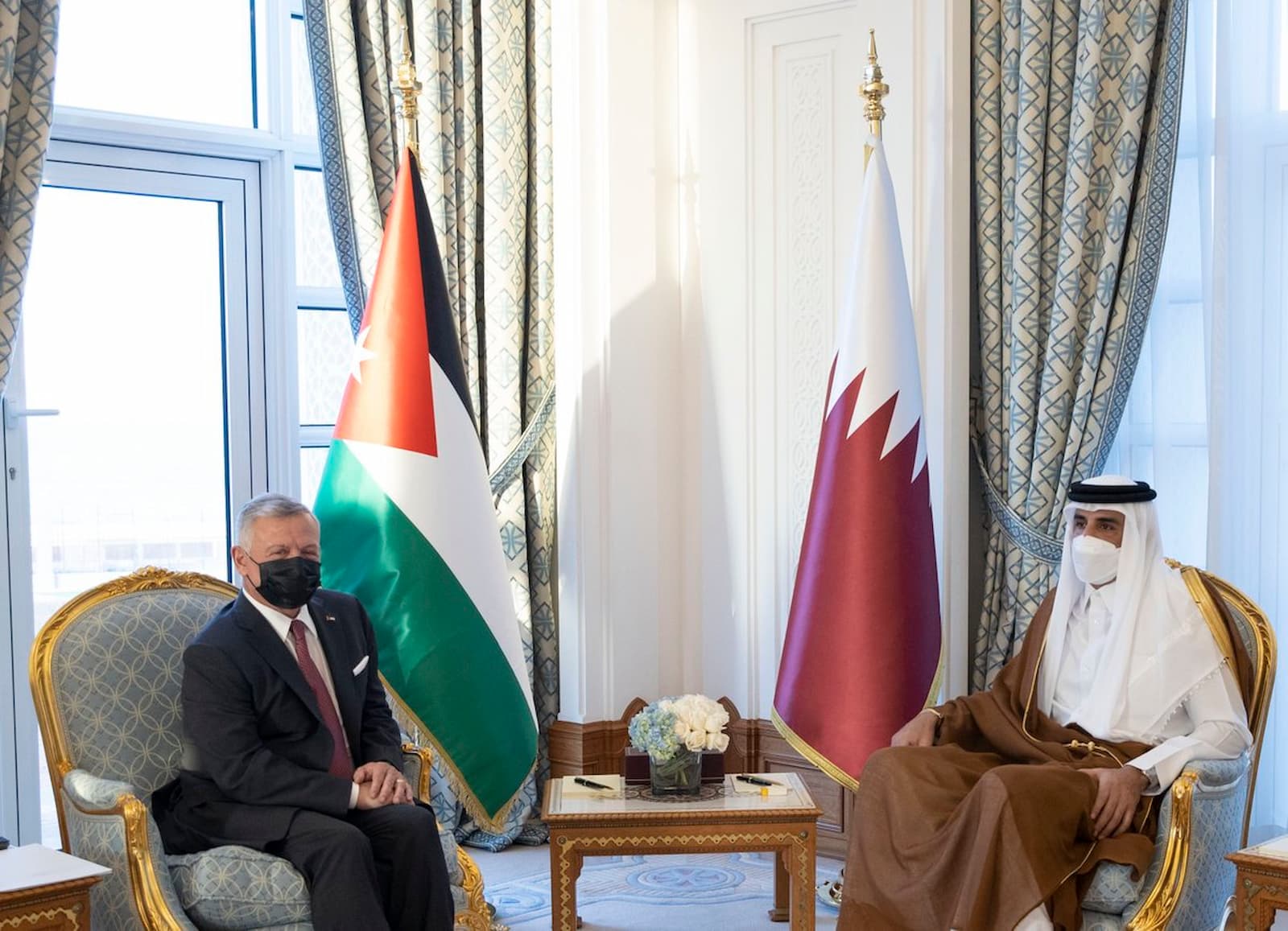 HH the Amir, King of Jordan hold official talks in Doha