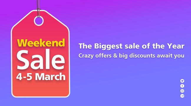 Weekend Sale is here