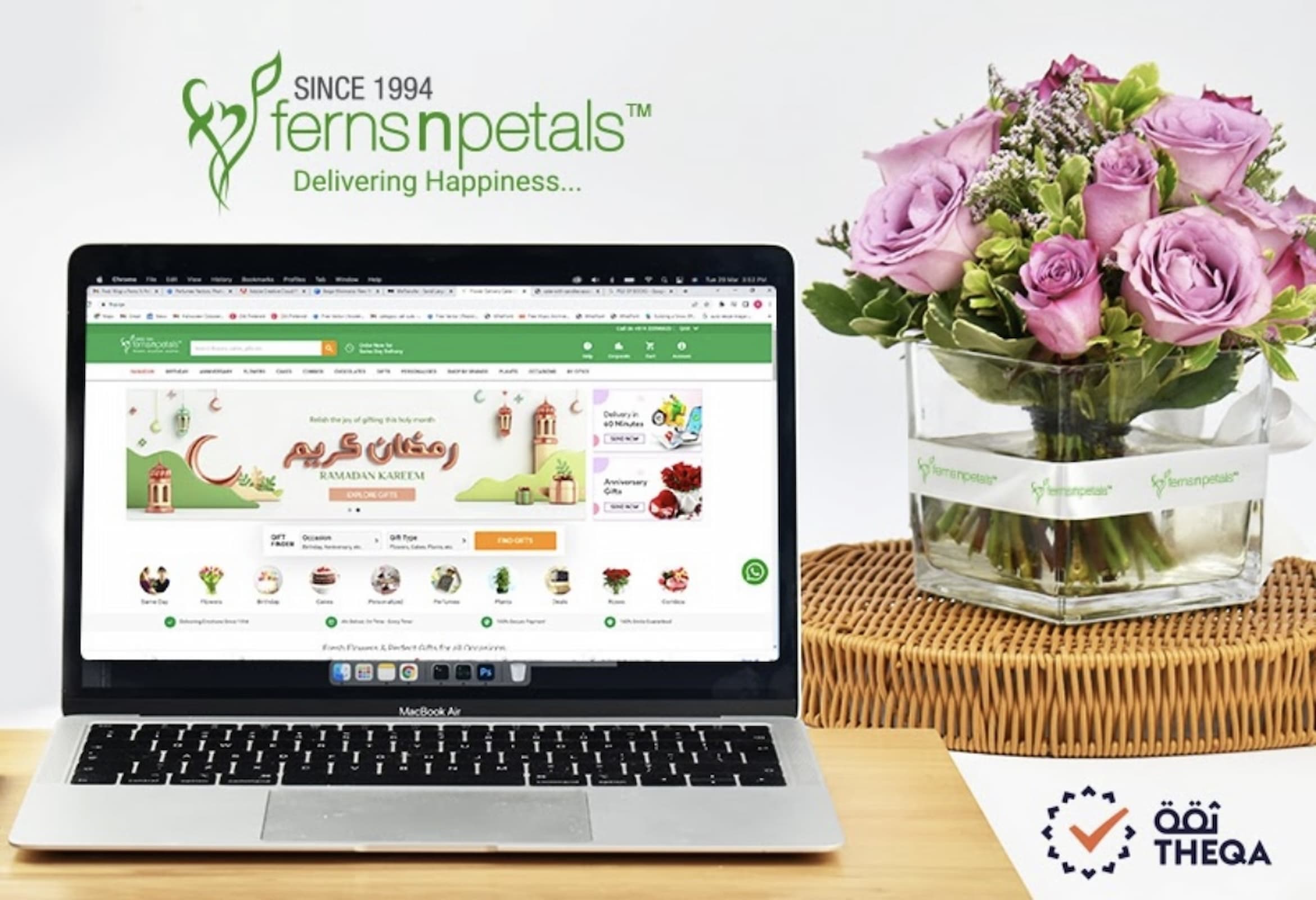 Ferns N Petals attained the prestigious e-commerce trust mark - THEQA