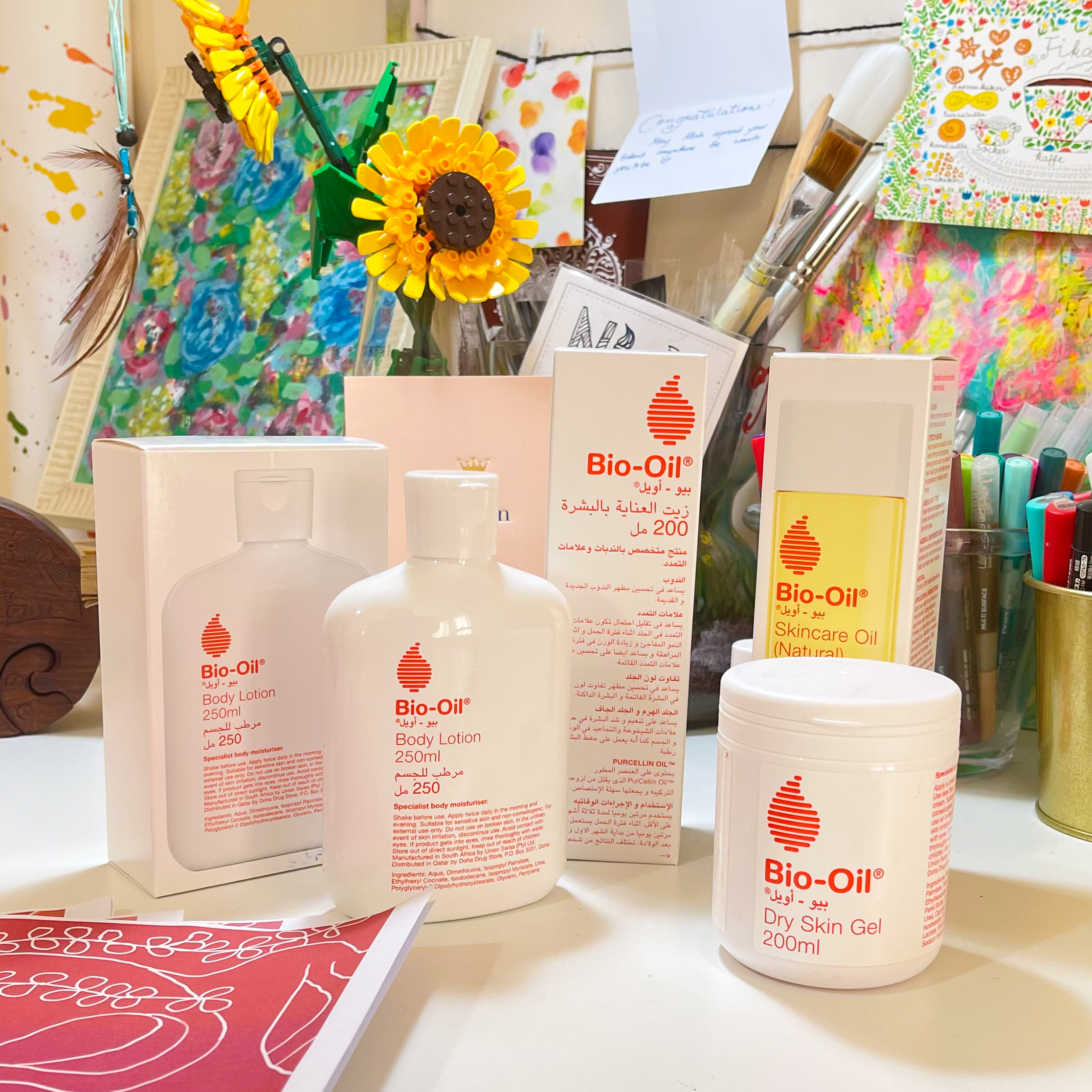 Skin pampering with Bio-Oil products