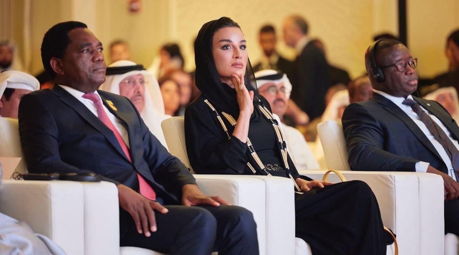 Her Highness Sheikha Moza attends the opening of Earthna’s inaugural summit