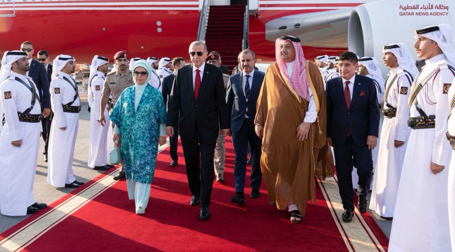 Turkish President Recep Tayyip Erdogan arrives in Doha for state visit