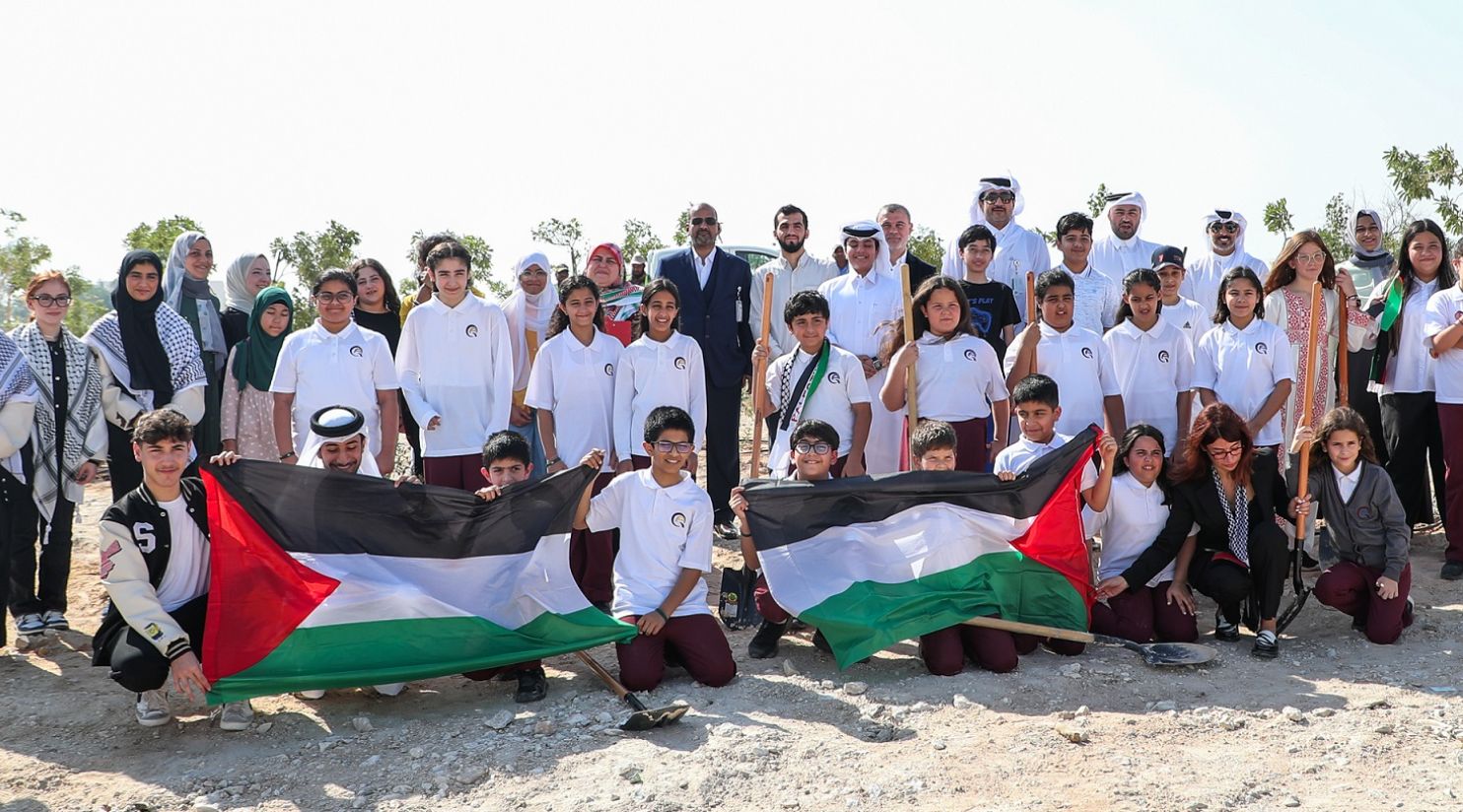 QF Students Plant Olive Trees in Solidarity with Palestine