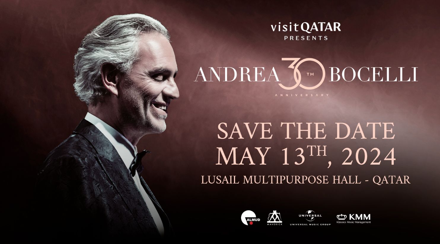 Italian music icon Andrea Bocelli to perform in Qatar in May