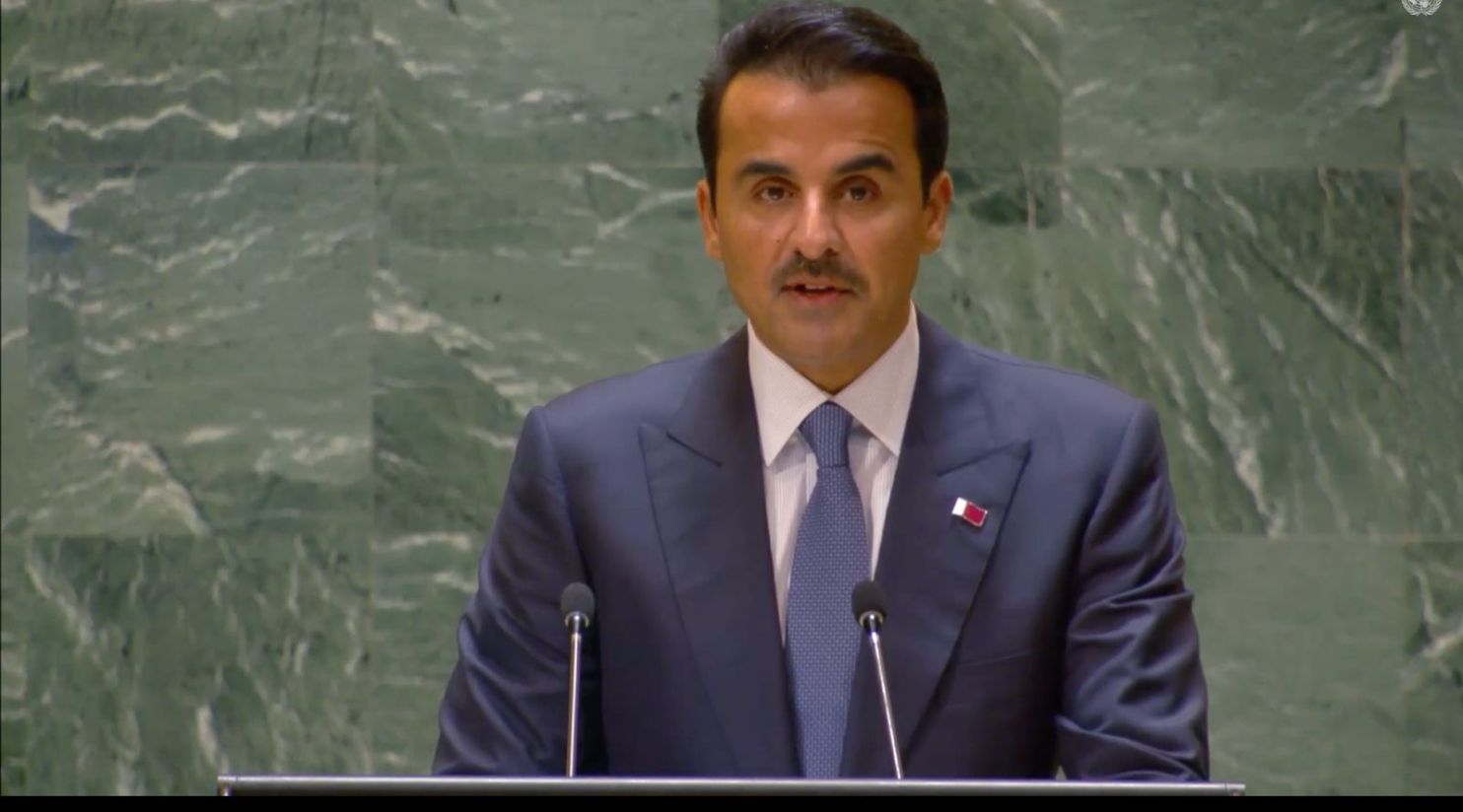 Palestinian cause will go away only with the end of occupation or ‘disappearance of the Palestinian people,’ says Sheikh Tamim