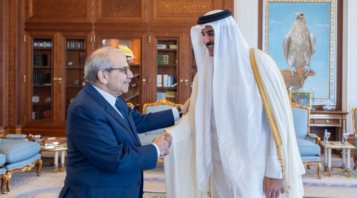 HH The Amir meets with Lebanese Prime Minister in Doha
