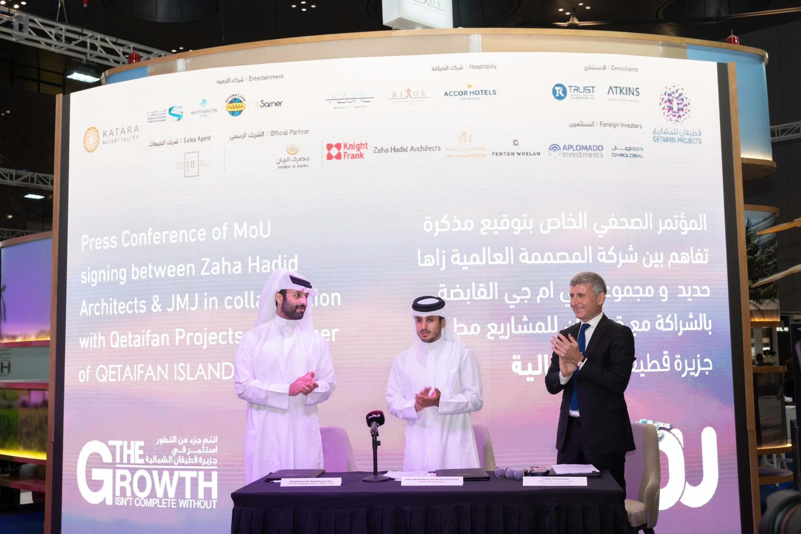 In partnership with Qetaifan Projects, JMJ Holding Group signs an MoU with Zaha Hadid Architects