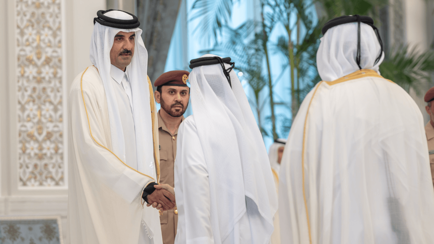 HH Sheikh Tamim bin Hamad Al Thani receives condolences at Lusail Palace
