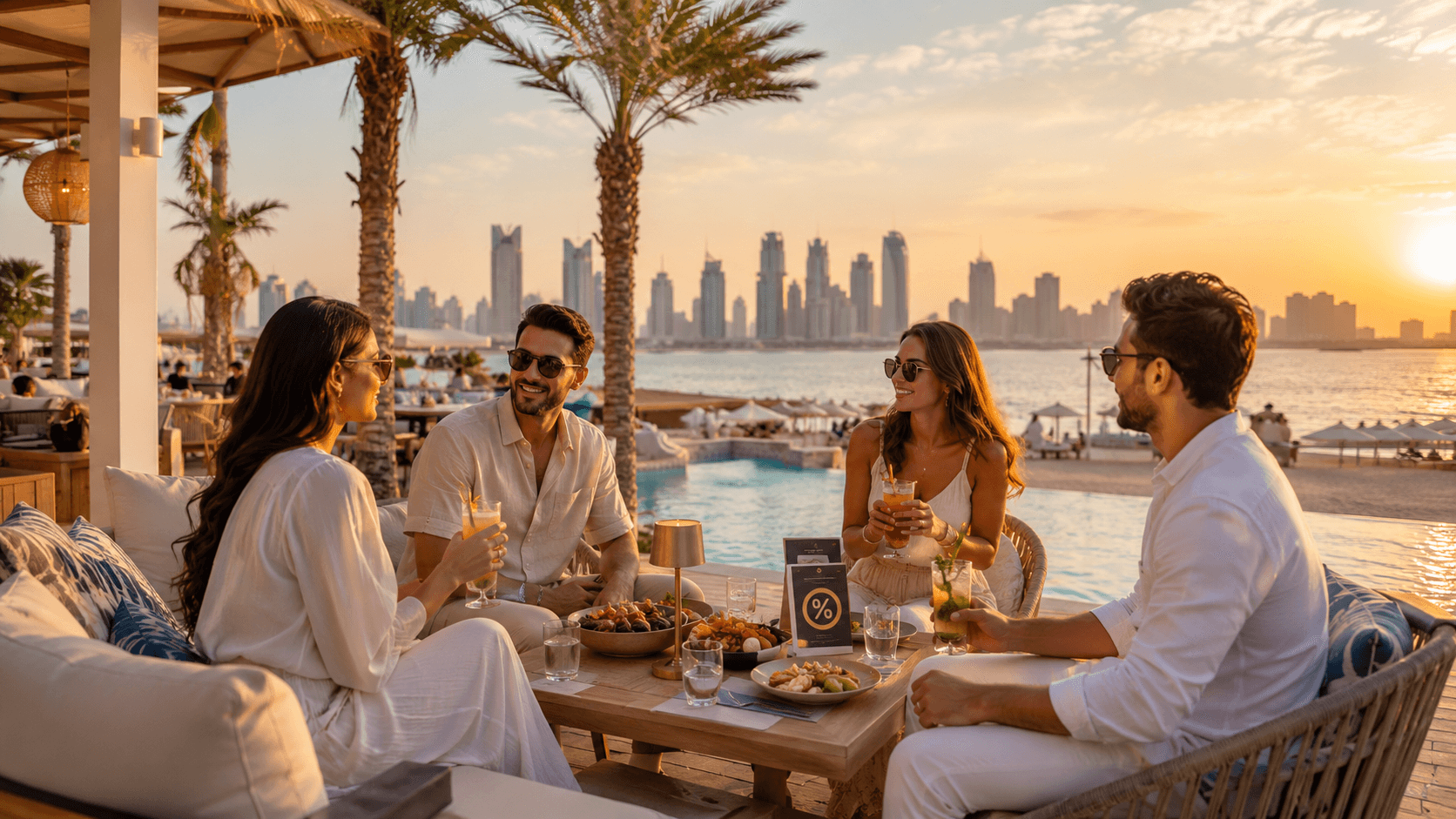 خصومات الحجز المبكر وساعات التخفيضات في نوادي الشاطئ ومدن الألعاب المائية بالدوحة