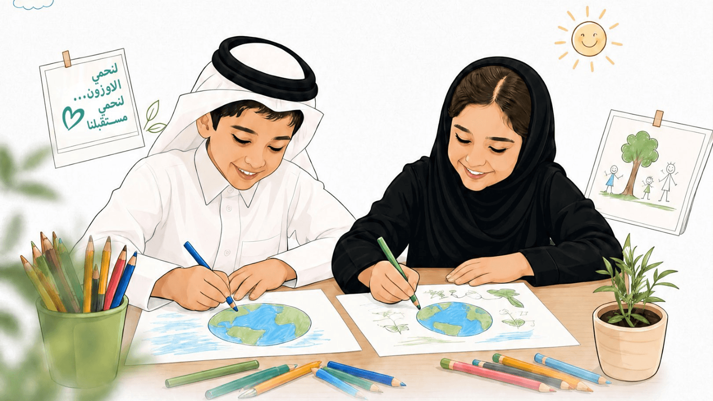 وزارة البيئة والتغير المناخي تطلق مسابقة قصة مصورة لحماية طبقة الأوزون للأطفال