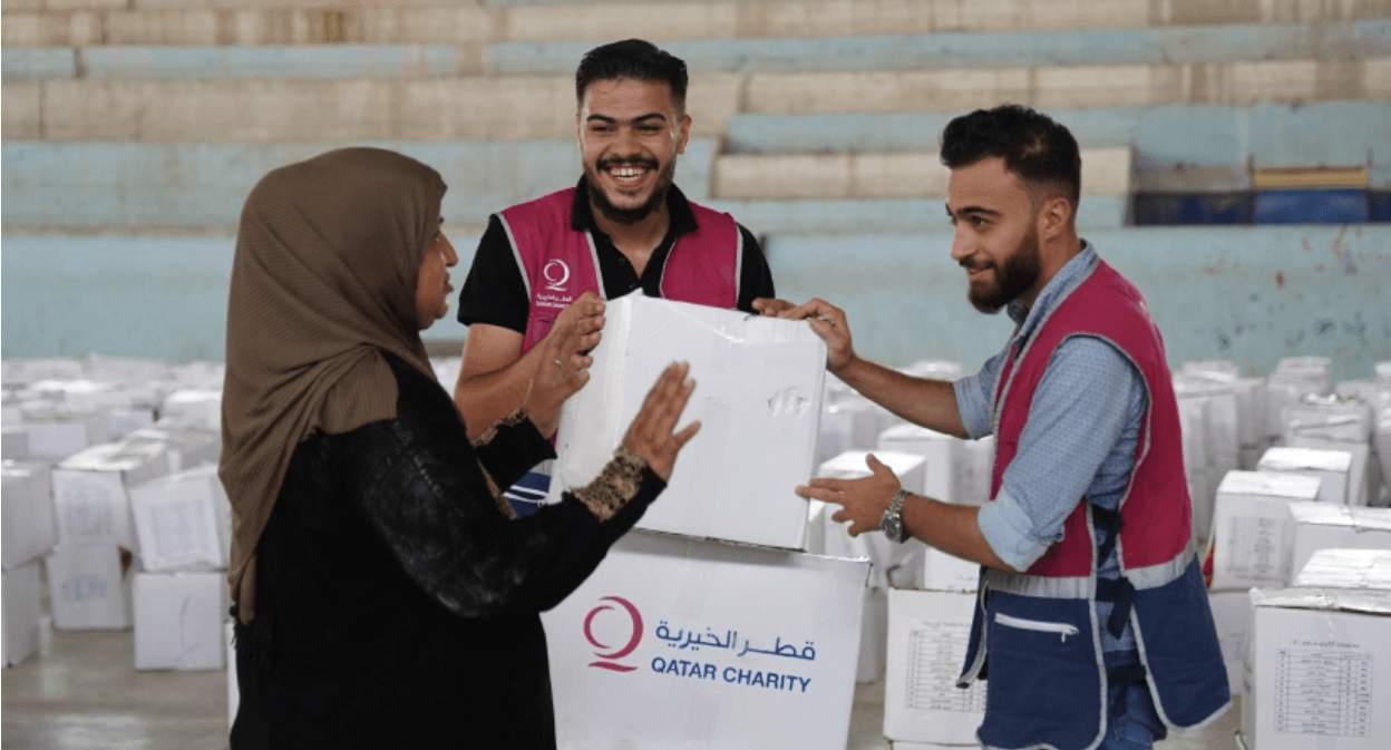 Qatar Charity distributes over 1,200 food baskets to vulnerable families in Syria