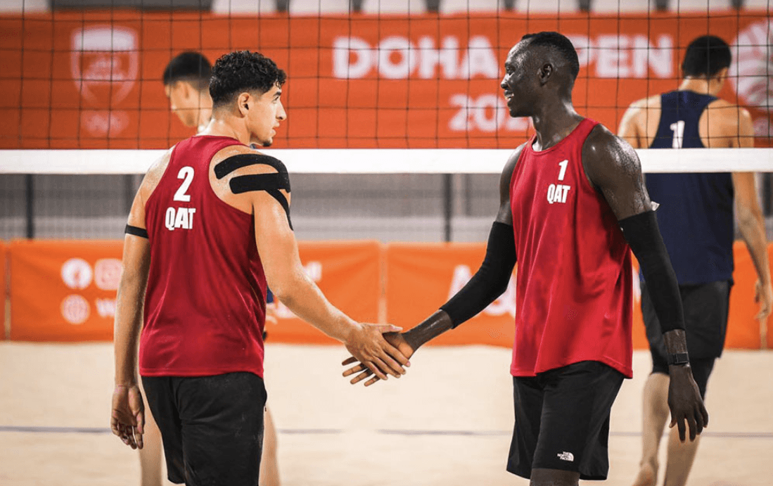 Qatari Duo Mousa Al Khair and Mohamed Ehab Reach Arab Beach Volleyball Championship Quarterfinals