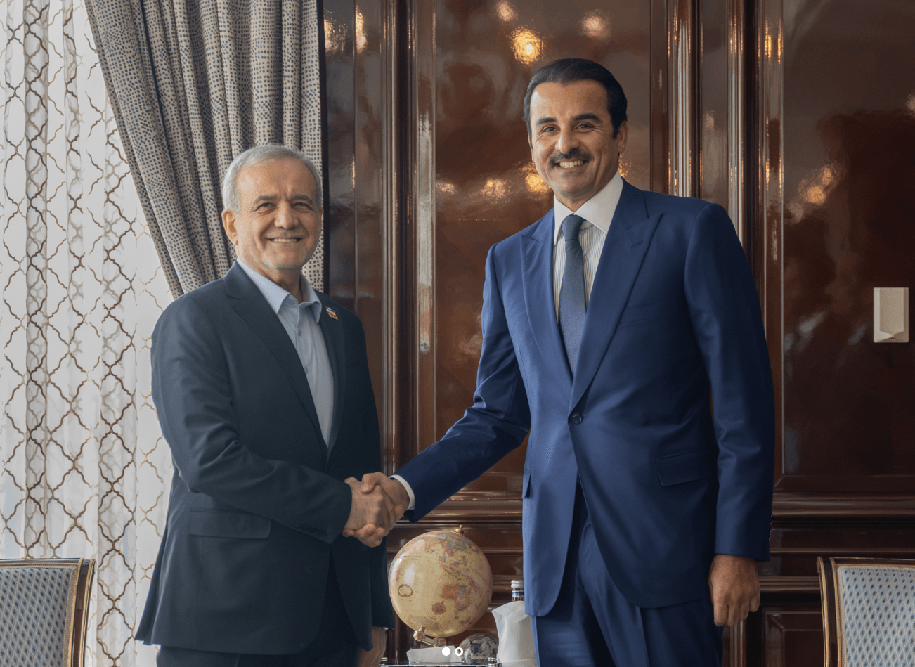 HH The Amir Meets President of Iran