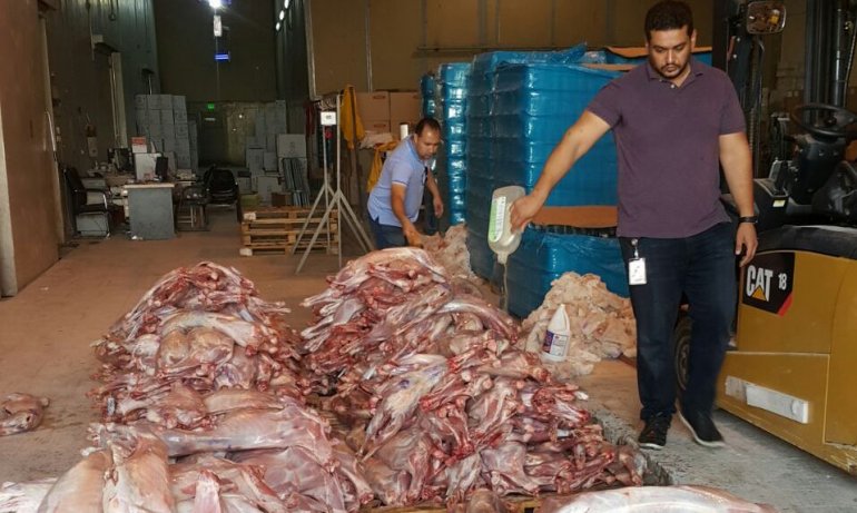 Authorities step up food inspections, destroy 2,500kg of expired meat