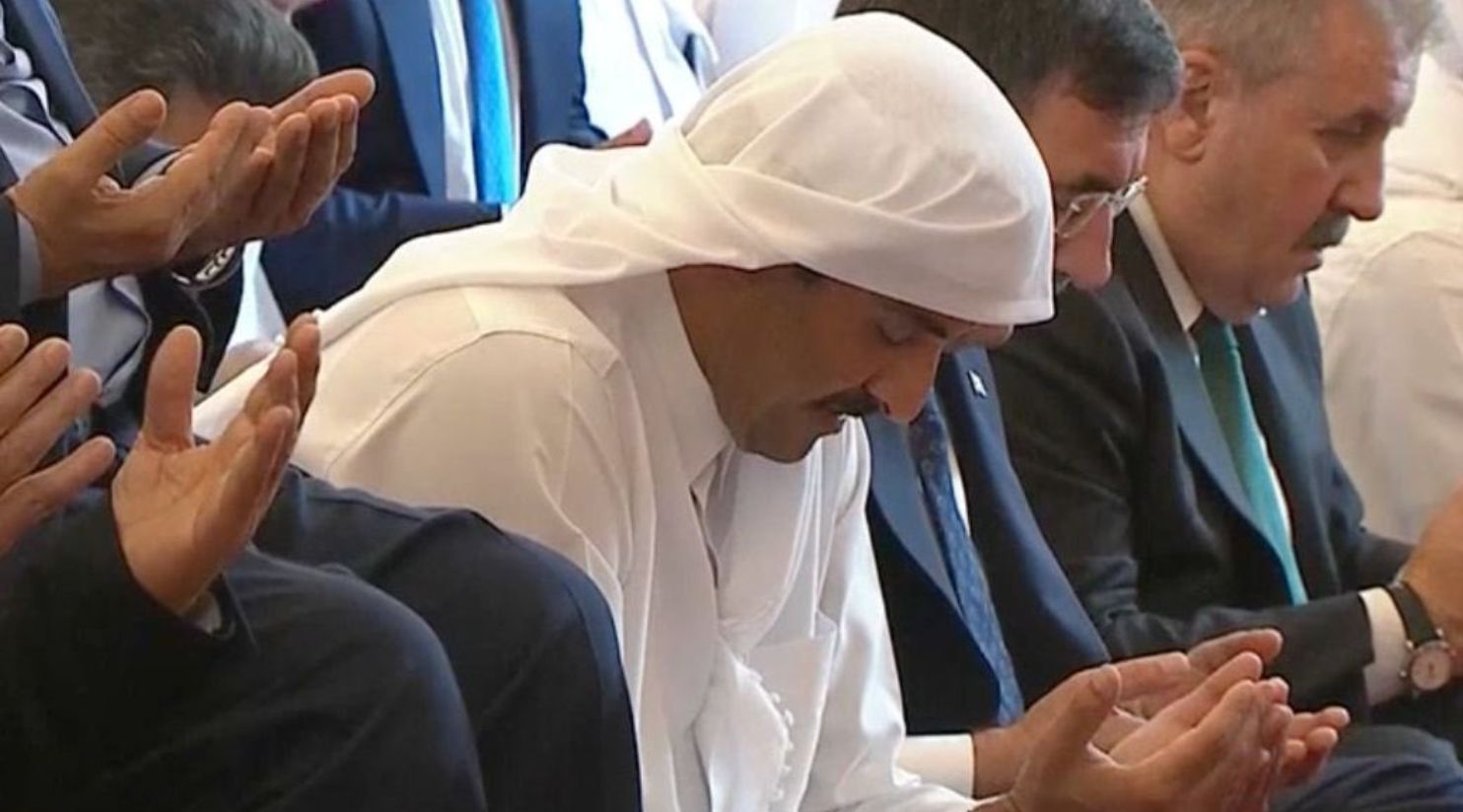 HH The Amir attends funeral ceremony of Ismail Haniyeh in Doha