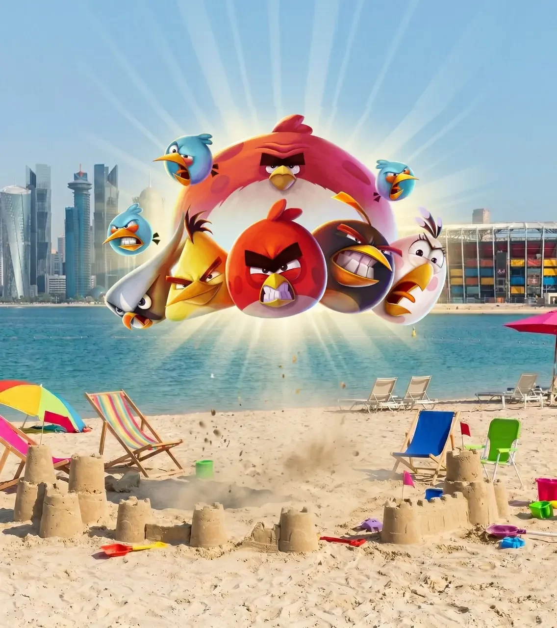 Angry Birds on the 974 Beach