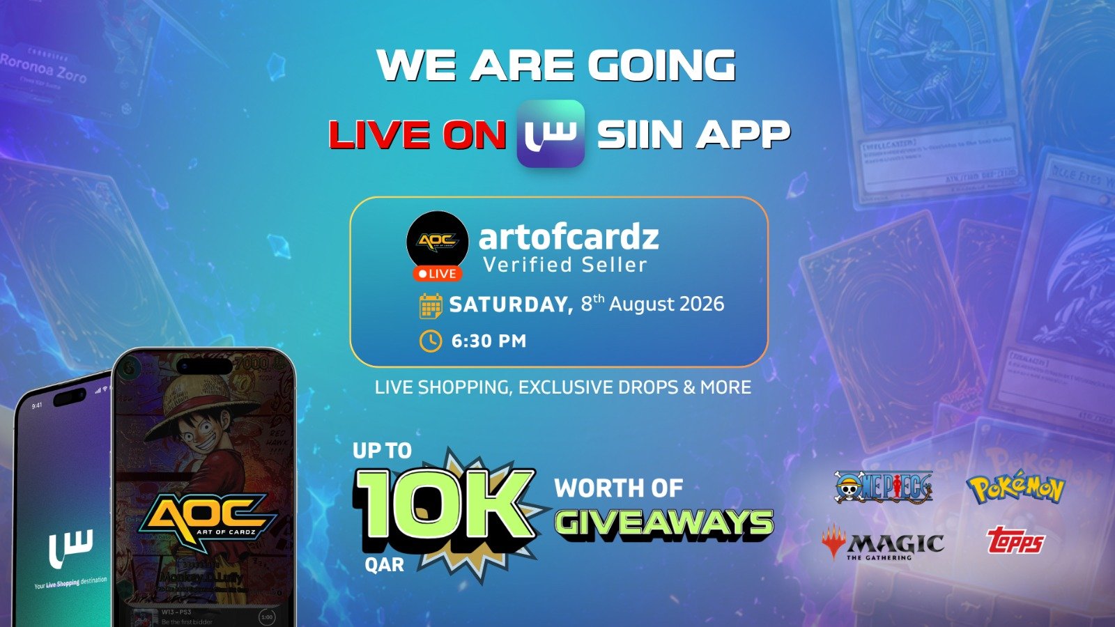 Art of Cardz Live Stream on Siin App